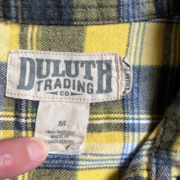 Mens Medium Duluth Trading Co. Slim Fit gusseted Flannel Tee Shirt - Picture 3 of 10